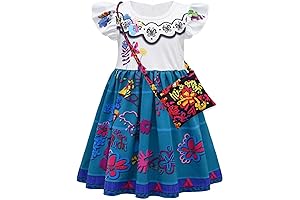 Adult Mirabel Dress Encanto Costume for Women, COTRIO Vintage Inspired Halloween Cosplay Dresses Outfits