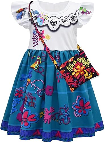 Cotrio - Disfraz para niñas de Mirabel Pepa Dolores Luisa Madrigal para fiesta de cumpleaños Cotrio - Disfraz para niñas de Mirabel Pepa Dolores Luisa Madrigal para fiesta de cumpleaños