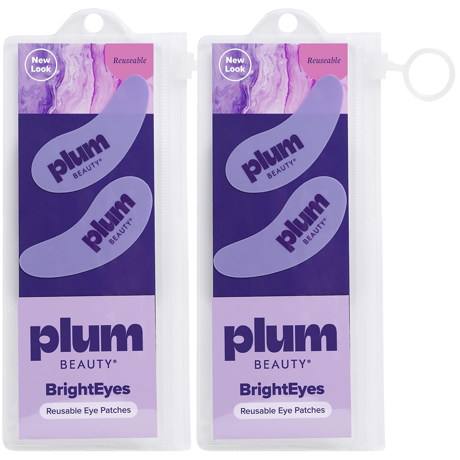 Plum Beauty Reusable Under-Eye Patches 2-Pack – Silicone Eye Patches for Puffy Eyes and Dark Circles, Self-Care Gifts for Women