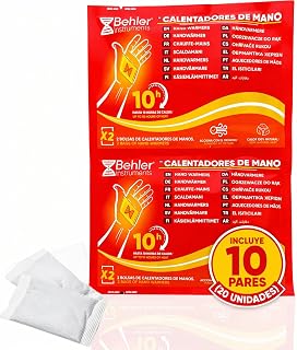 Behler - Pack de 10 Pares de Calentadores de Mano - Activados por Aire - Hasta 10 horas - Calentador de manos - Ideal para Guantes, Bolsillos o sostener en manos en Deportes al Aire Libre