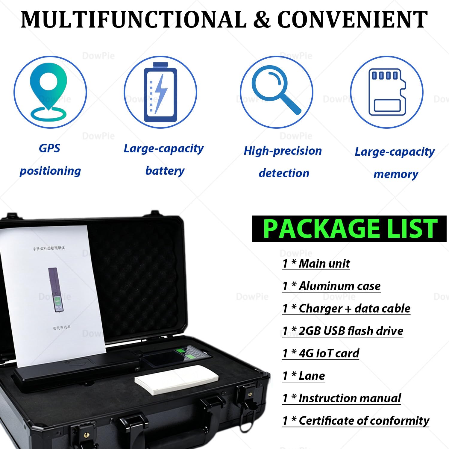 Misuratore di area fogliare con posizionamento GPS, strumento di misurazione portatile non distruttivo per agricoltura, silvicoltura, campioni all'aperto e uso in laboratorio, alimentazione 220 V
