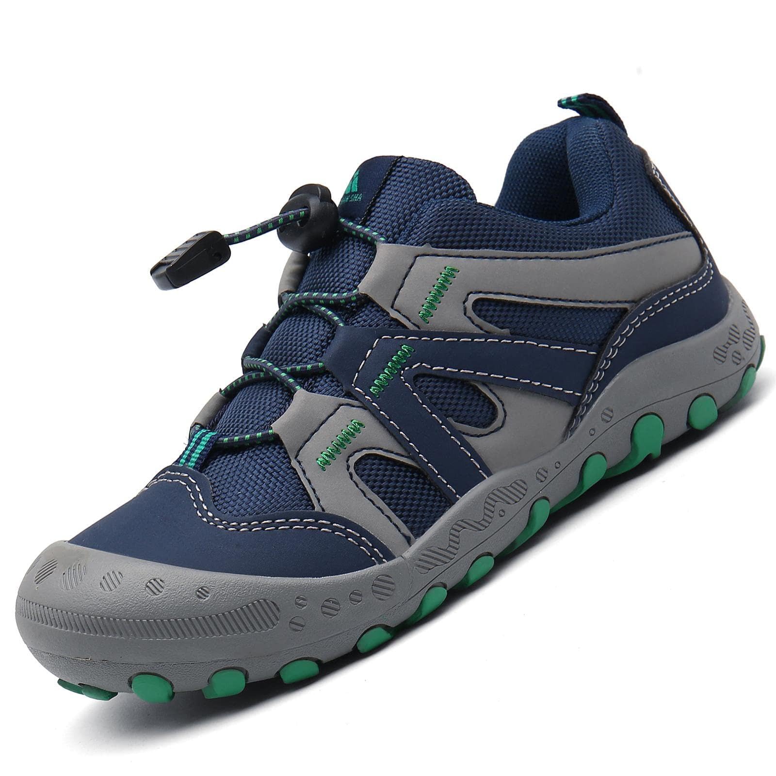 Mishansha Jungen Mädchen Wanderschuhe rutschfest Walkingschuhe Weich Flexibel Stabil Fitnessschuhe Freizeitschuhe für Kinder Sport Schuhe Gr.24-38