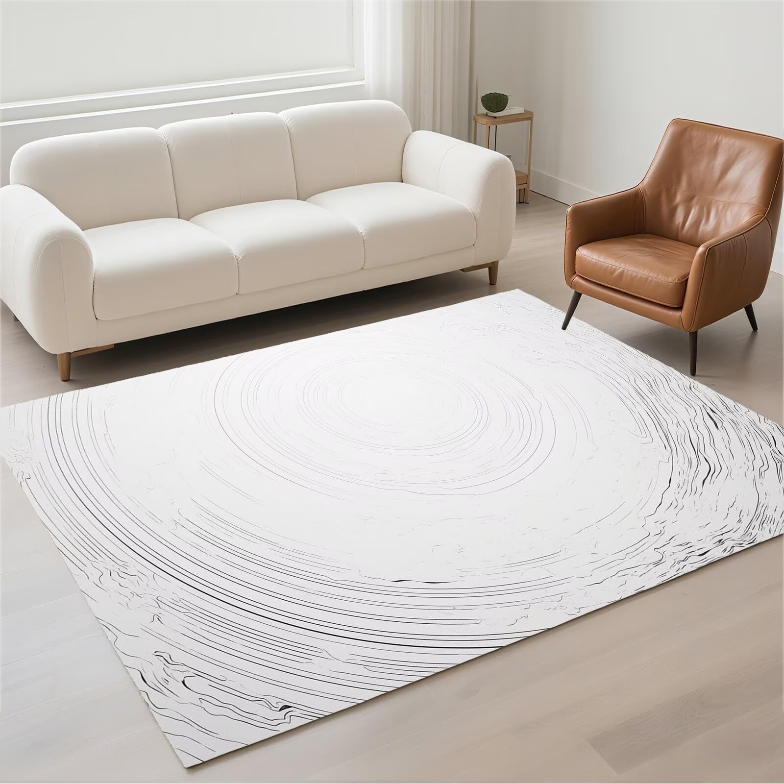 Tapis salon 120x180cm abstrait moderne lavable antidérapant pour chambre et couloir 13-722