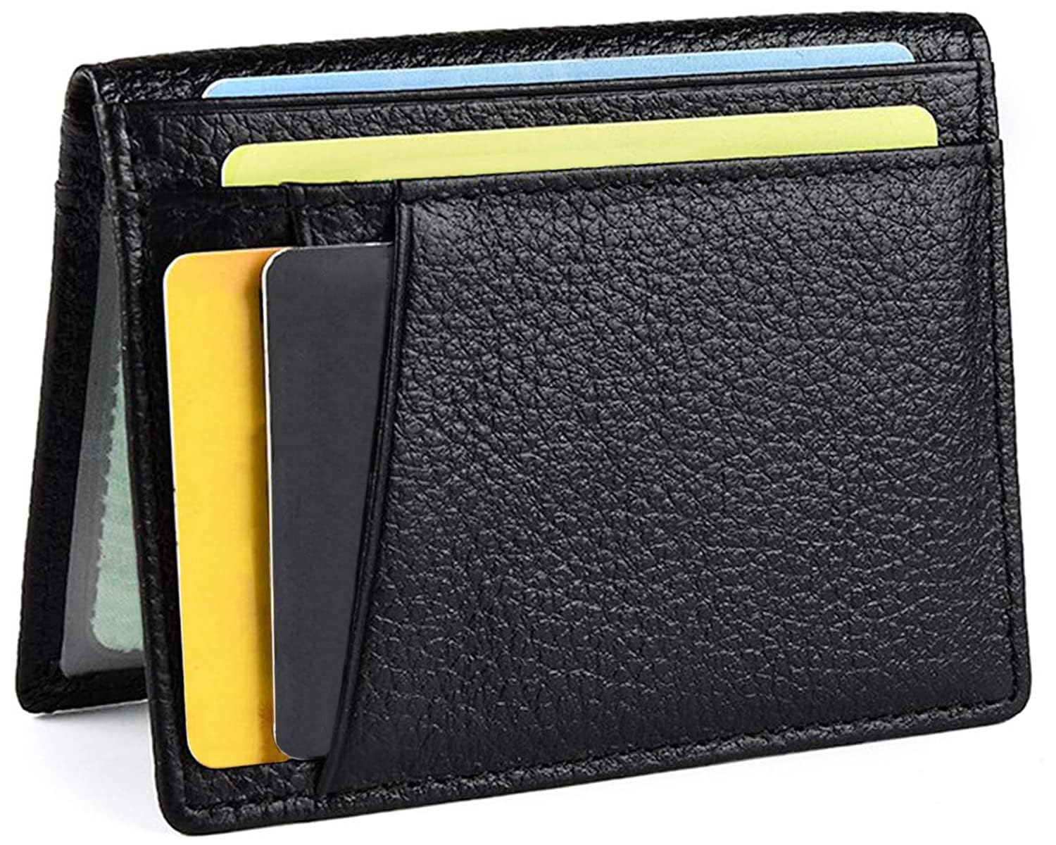 Sponsored Ad – RFID Blocking Minimalist Front Pocket - Genuine Leather Slim Bifold Wallet for Men Women