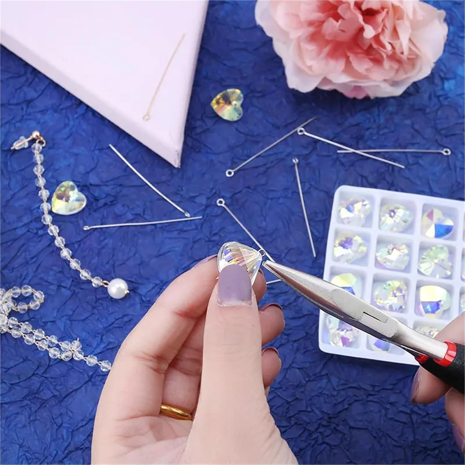 Eye Screws for Crafts 600PCS Stainless Steel Eye Head Pins Gold Color Beads Needle Connector for Jewelry Making DIY Accessories(Gold Plated,40mm600pcs)