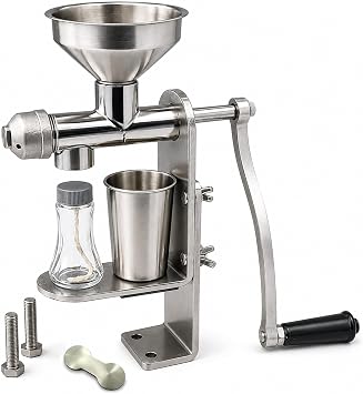 Manual Oil Press Machine, 304 Stainless Steel Home Oil Extractor