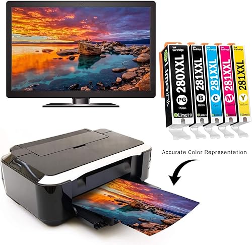 Miniatura 4 de Limeink Cartucho de tinta compatible de repuesto para cartuchos de tinta Canon 280 y 281 280XXL 281XXL para cartuchos Canon 281 para 280 para TR8520