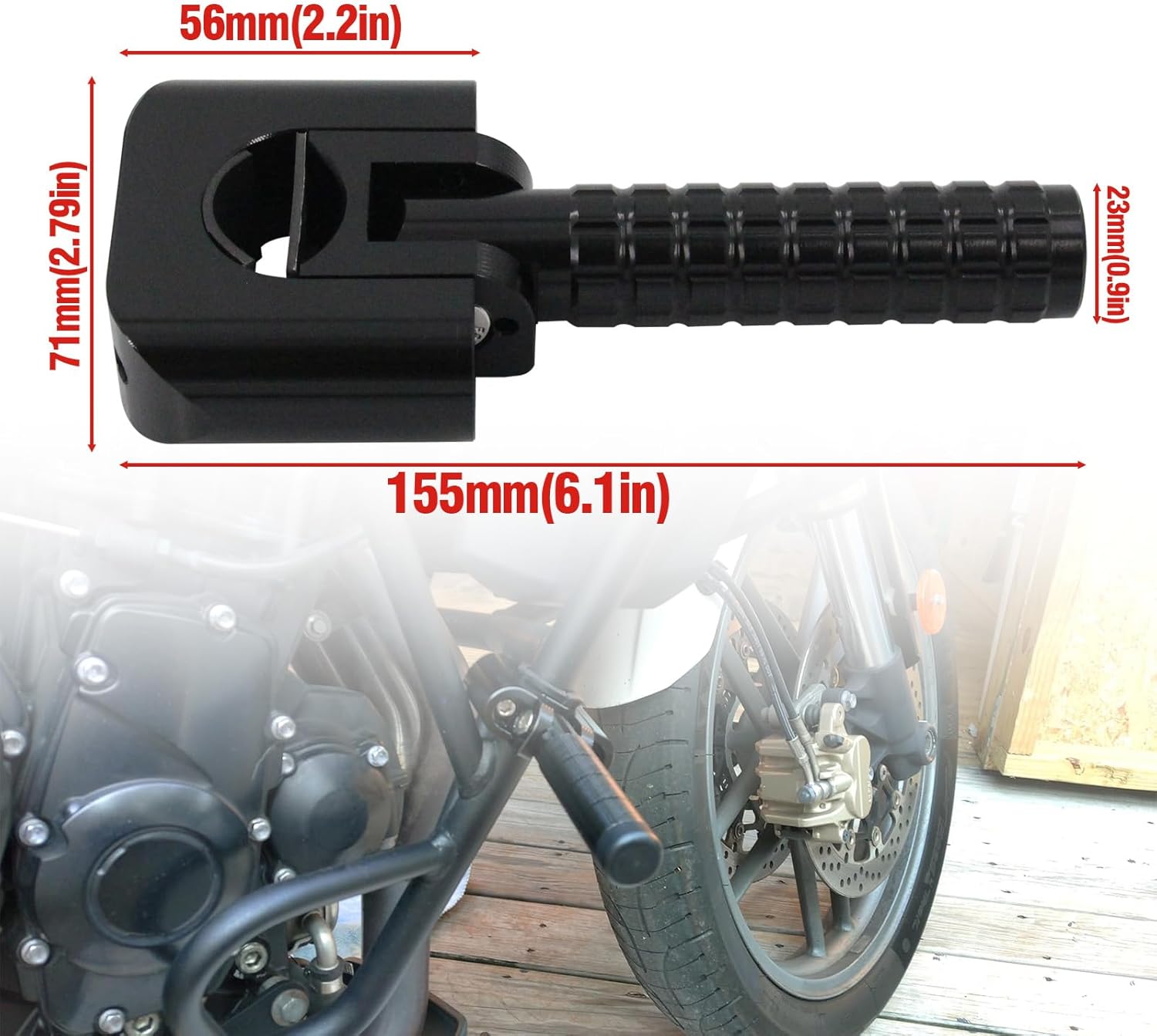 Motorcycle Foot Pegs Adventure Footpegs 7/8"-1.25" Crash Bar Rest Pedal for KLR 650 DR650 XR650L TW200 CRF300L 390/790/890/1290 Tenere 700 V-storm ADV Dual Sport