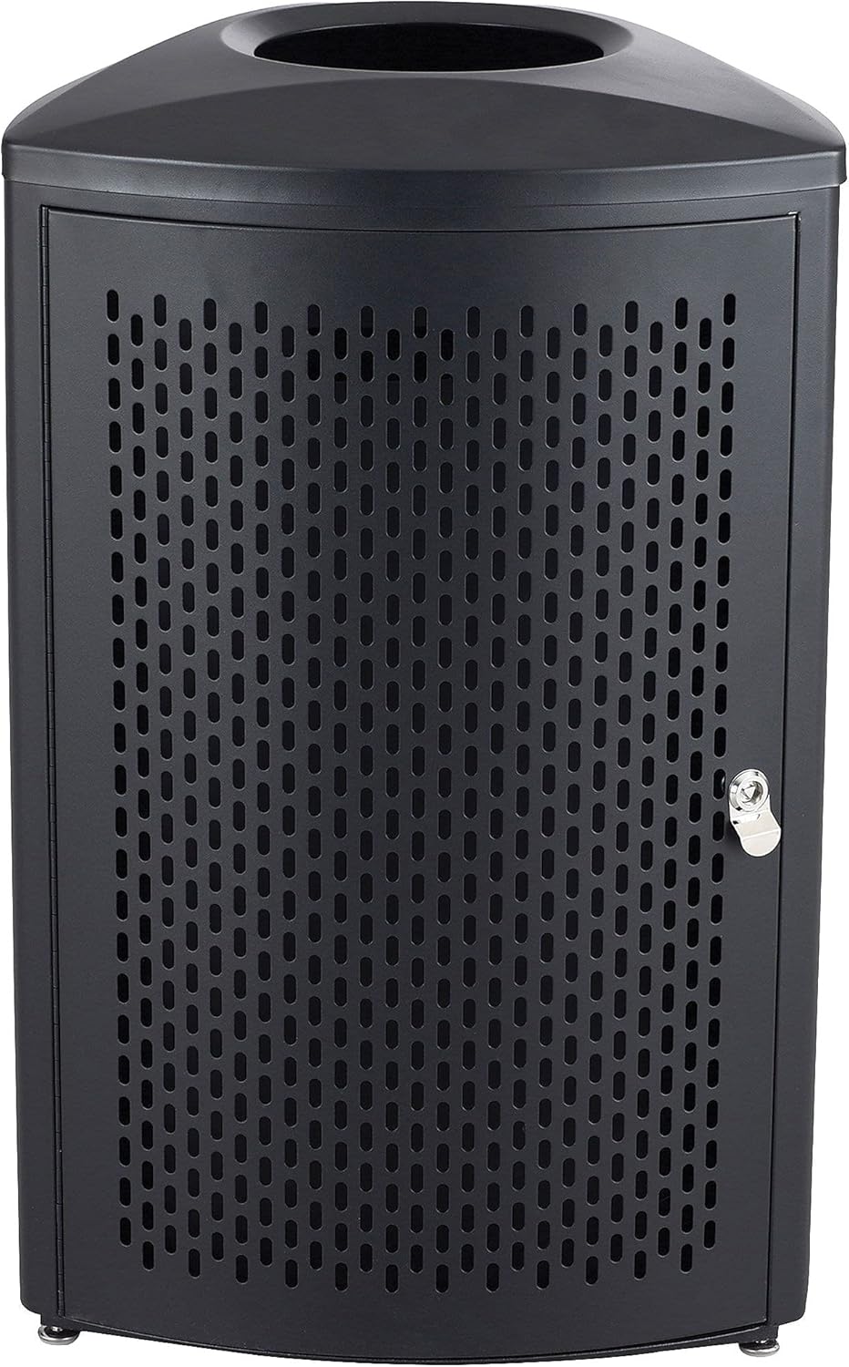 Safco Products 9961BL Nook Indoor Trash Receptacle, 13 Gallon, Triangular Shape for Corners, Steel Frame, Rigid Plastic Liner, Black