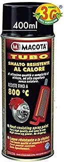 StickersLab – Macota Tubo de pintura de alta temperatura, color negro, spray 3G, 400 ml