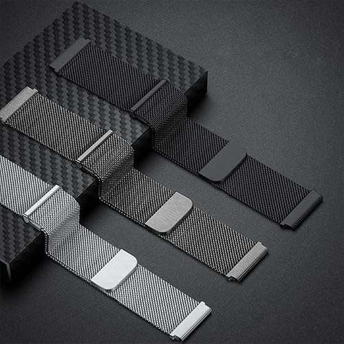 Vista 8 de Compatible con Samsung Gear S3 FrontierClassicGalaxy Watch 1.811 in Quick Release 0.866 in Correa de reloj de metal sólido de repuesto para Ticwatch