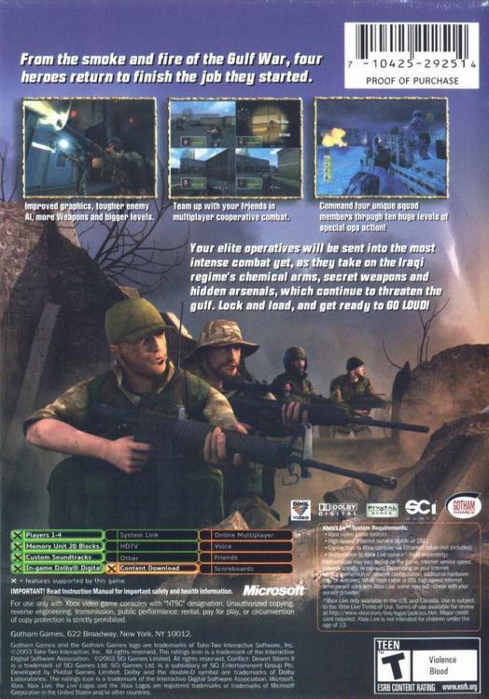 Amazon.com: Conflict: Desert Storm 2 Back to Baghdad - Xbox