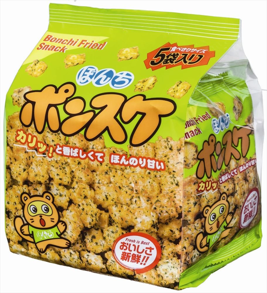 Amazon.co.jp: ぼんち 5Pポンスケのり味 (27g×5袋)×10個 : 食品・飲料 