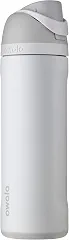 Owala FreeSip - Garrafa de água de aço inoxidável isolada com canudo, sem BPA, 710 ml | Shy Marshmallow (Branco)
