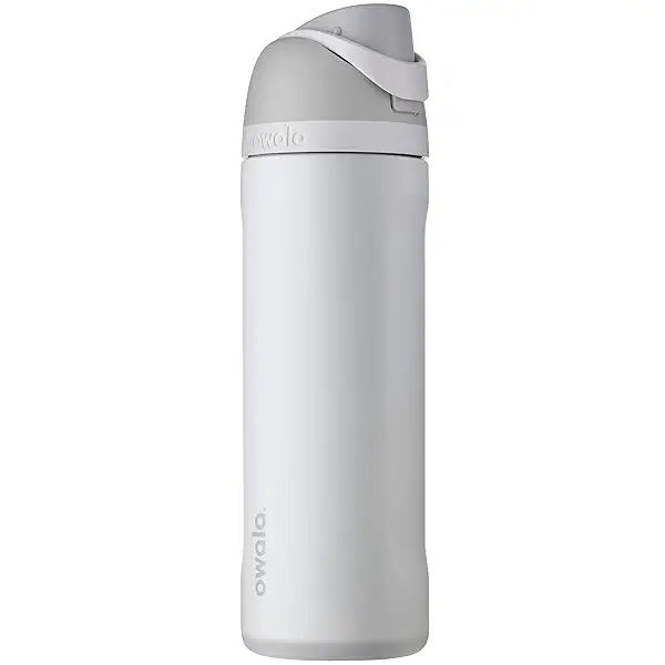 Owala FreeSip Insulated Stainless Steel Water Bottle with Straw, BPA-Free Sports Water Bottle, Great for Travel, 24 Oz, Shy Marshmallow 1