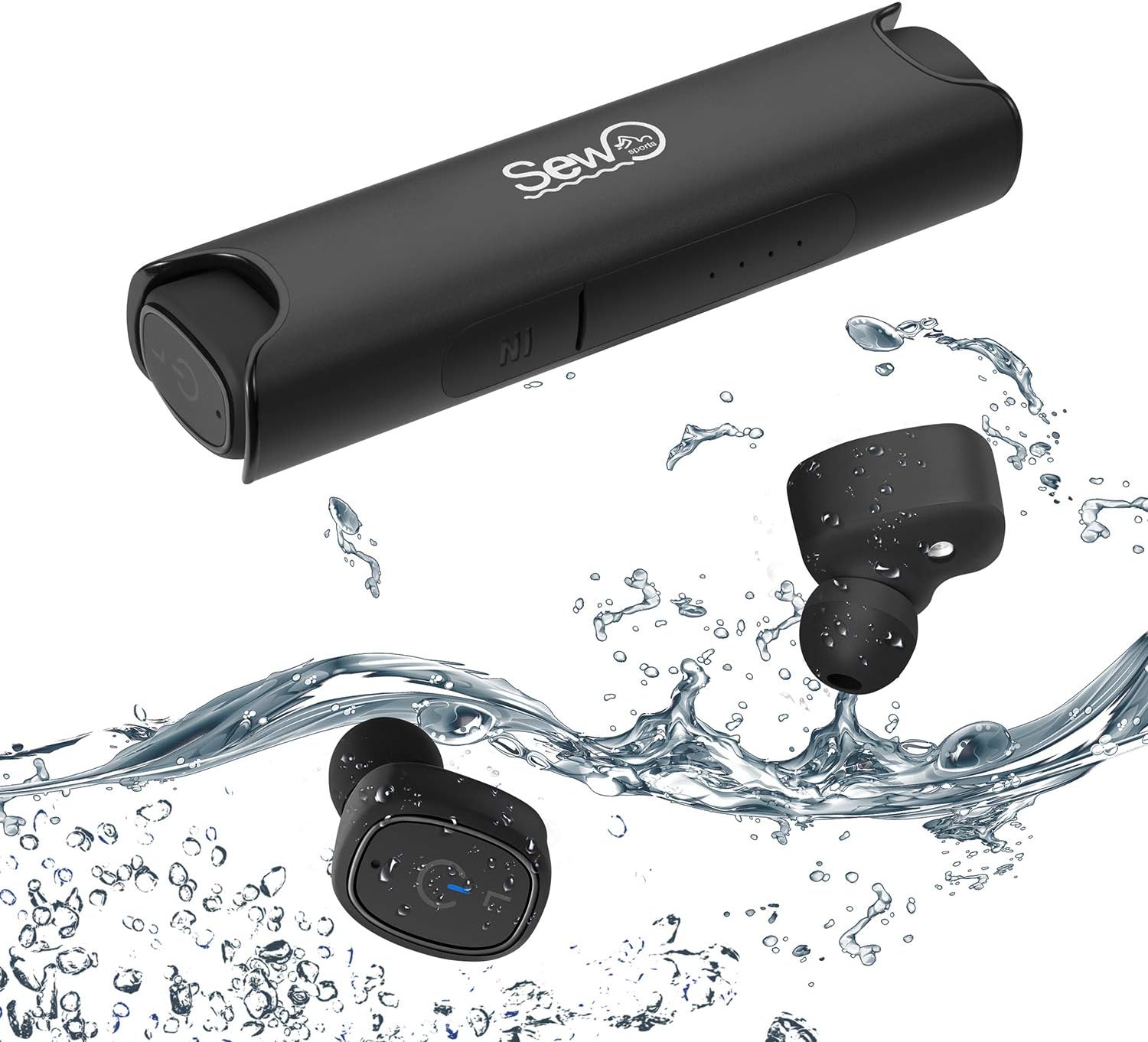 SEWOBYE 2019 Wireless Earphones, Bluetooth Earbuds 5.0, IPX7 Waterproof & Sweatproof Earphones, Hi-Fi Sound, Volume Control, 35H Playing Time for Multiple Mobile Phone