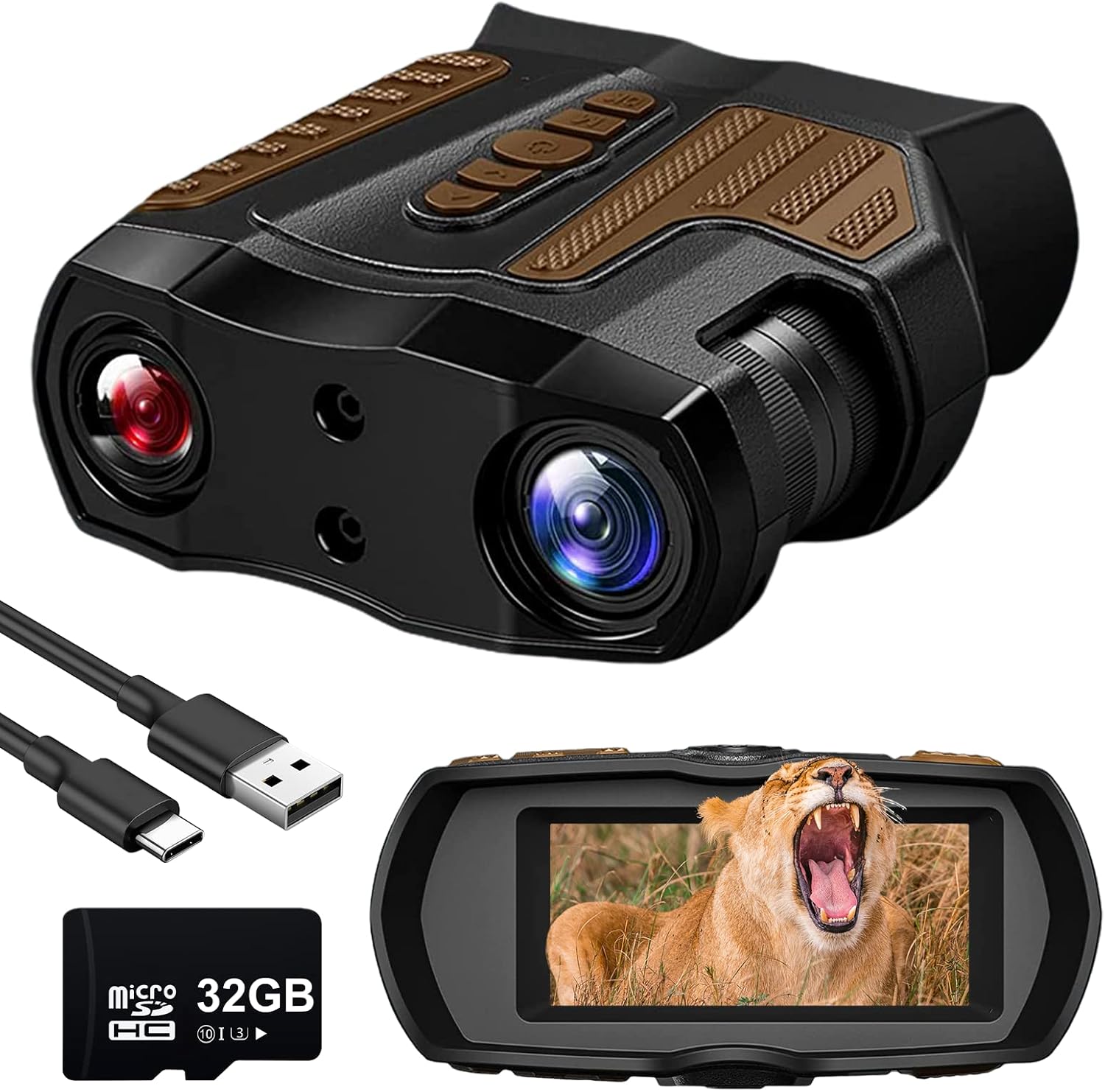 Night Vision Goggles Digital Military Binoculars with 5X