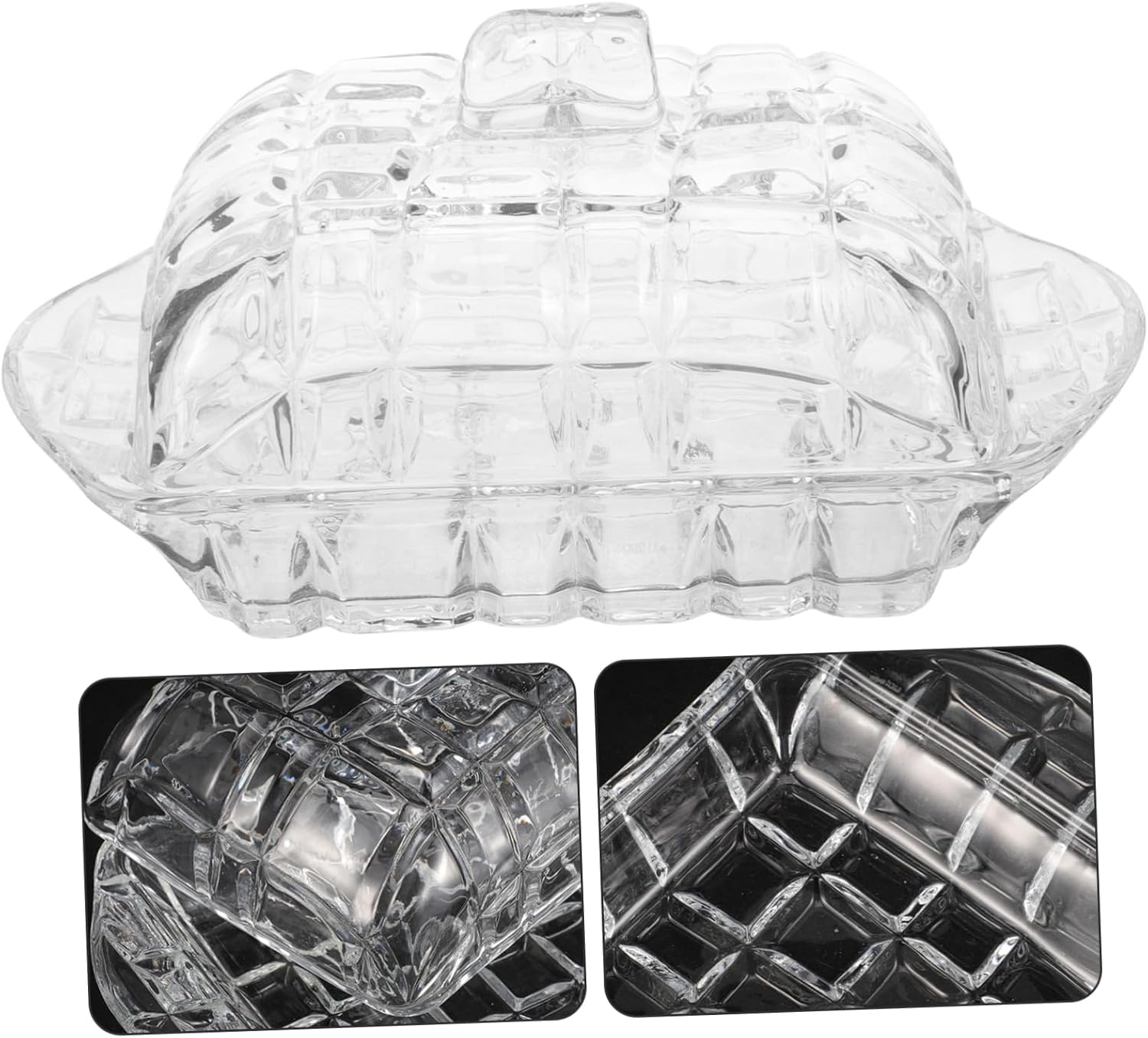 Glass Dessert Plate with Lid Reusable Multi Functional Snack Fruit Serving Dish Elegant Glass Pastry Tray for Home Restaurant Display Easy to Clean and Sturdy Design