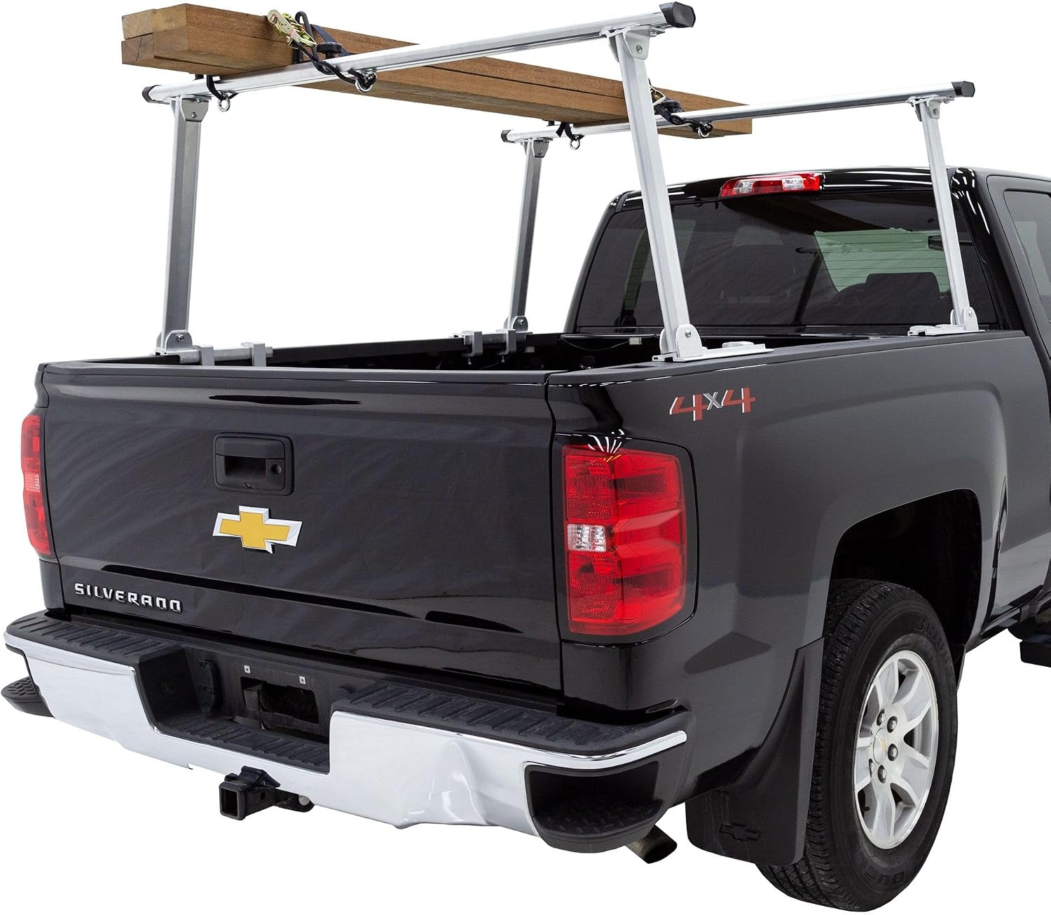 Elevate Outdoor ATR-Rack-V2 Aluminum Universal Truck Ladder Rack - 800-lb Capacity - No Drill C-Clamp Installation - Built-in Tie-Down for Lumber, Kayaks, Canoes