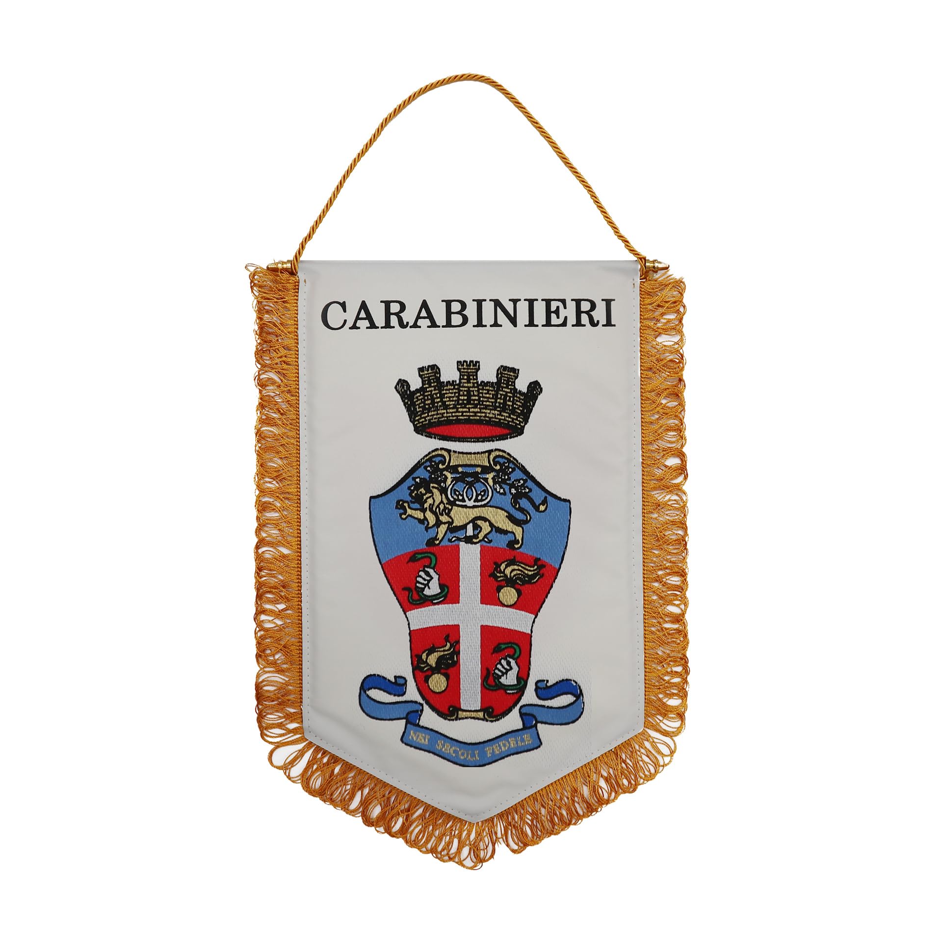 Sfiziosa Gagliardetto Araldico Carabinieri Pentagonale Misura 20x28 cm