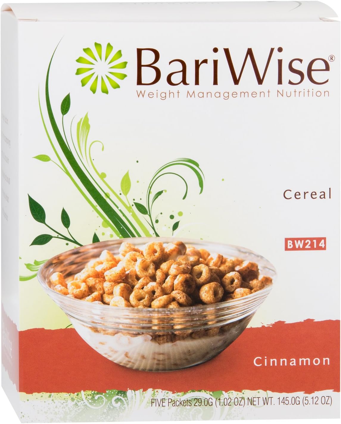 BariWise Low-Carb High Protein Diet Cereal - 15g Protein Per Serving - Cinnamon Flavored Cereal - (5 Count)