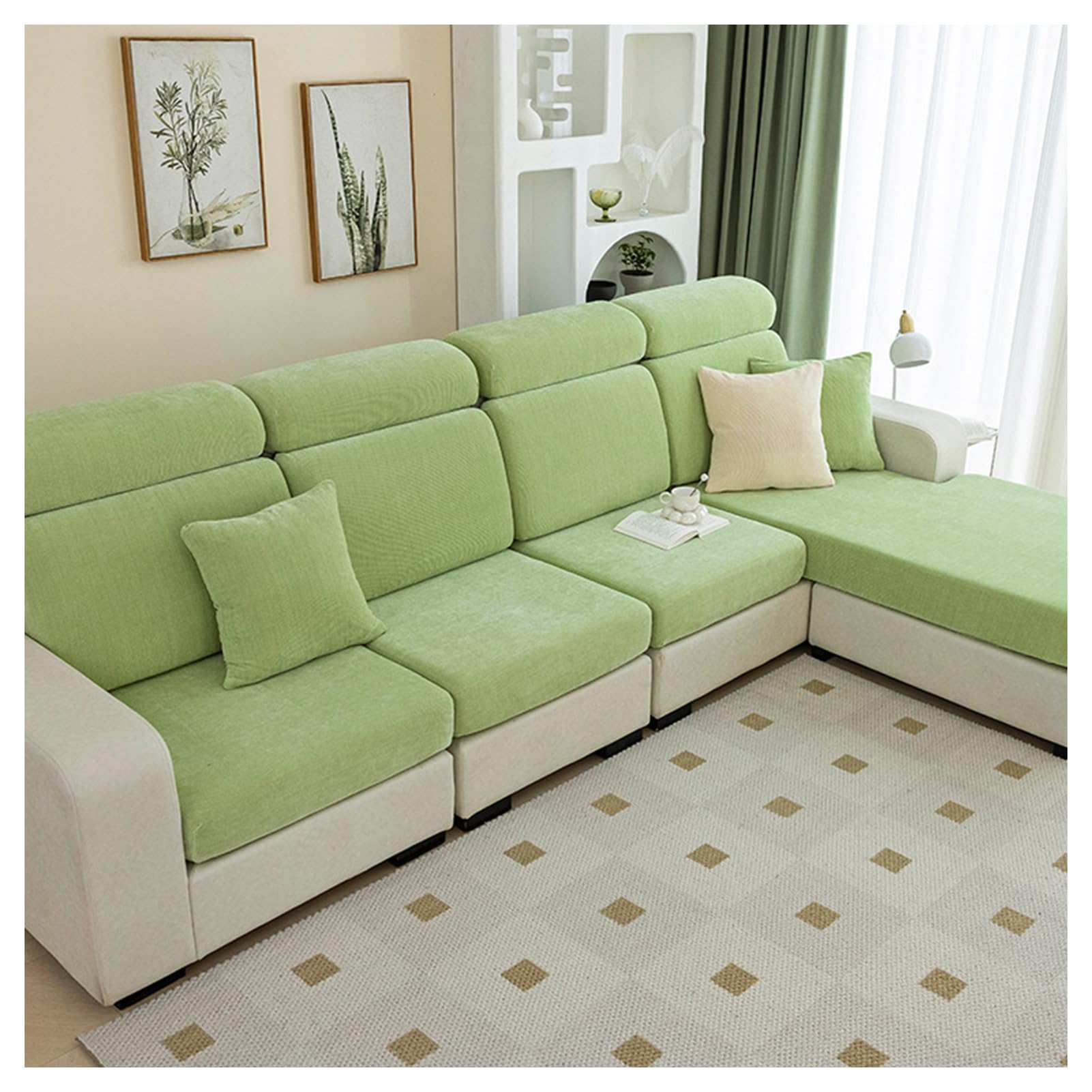 Housse de canapé résistante aux taches et usure pour chaise longue