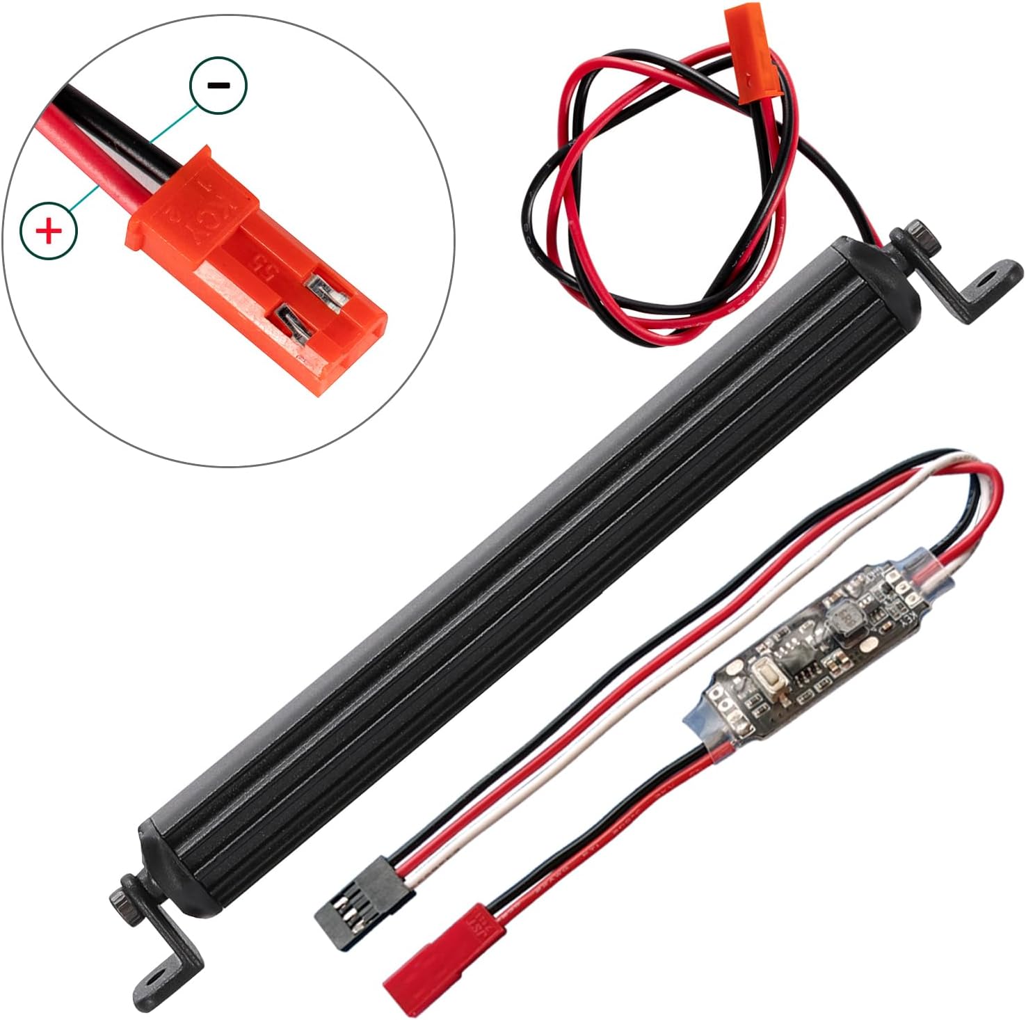 Freshion RC Light Bar 16 LED 3.5 Inch Aluminum RC Lights Crawler Accessories for Axial SCX10 Traxxas TRX-4 TRX4M Arrma Senton Redcat GEN7 1/10 1/18 Light Kit