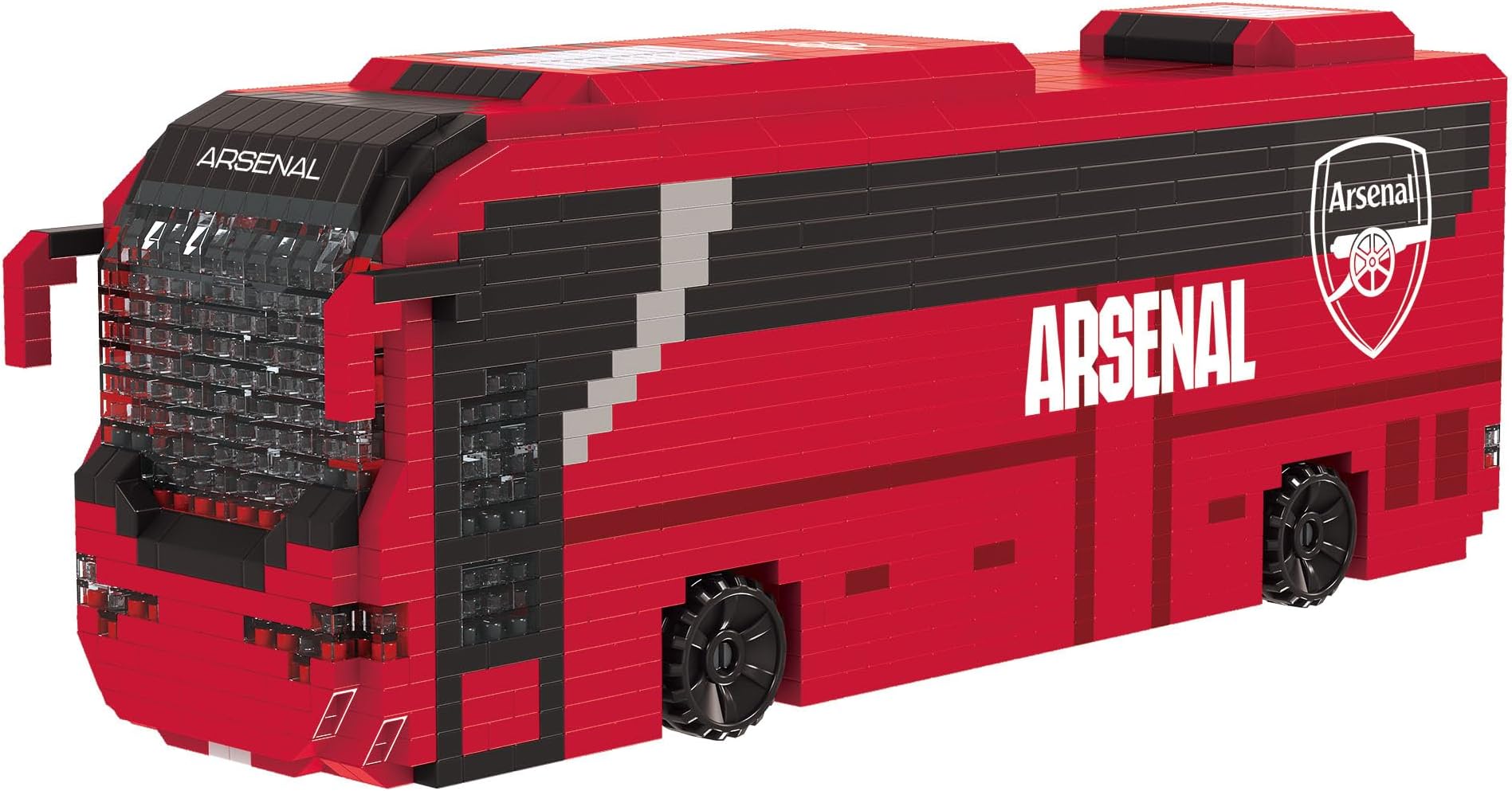 FOCO Officially Licensed Arsenal FC Football Bricks BRXLZ 3D Coach Model - Premier League Building Toy - 1347 Pieces - Ages 12+ - Sporting Item