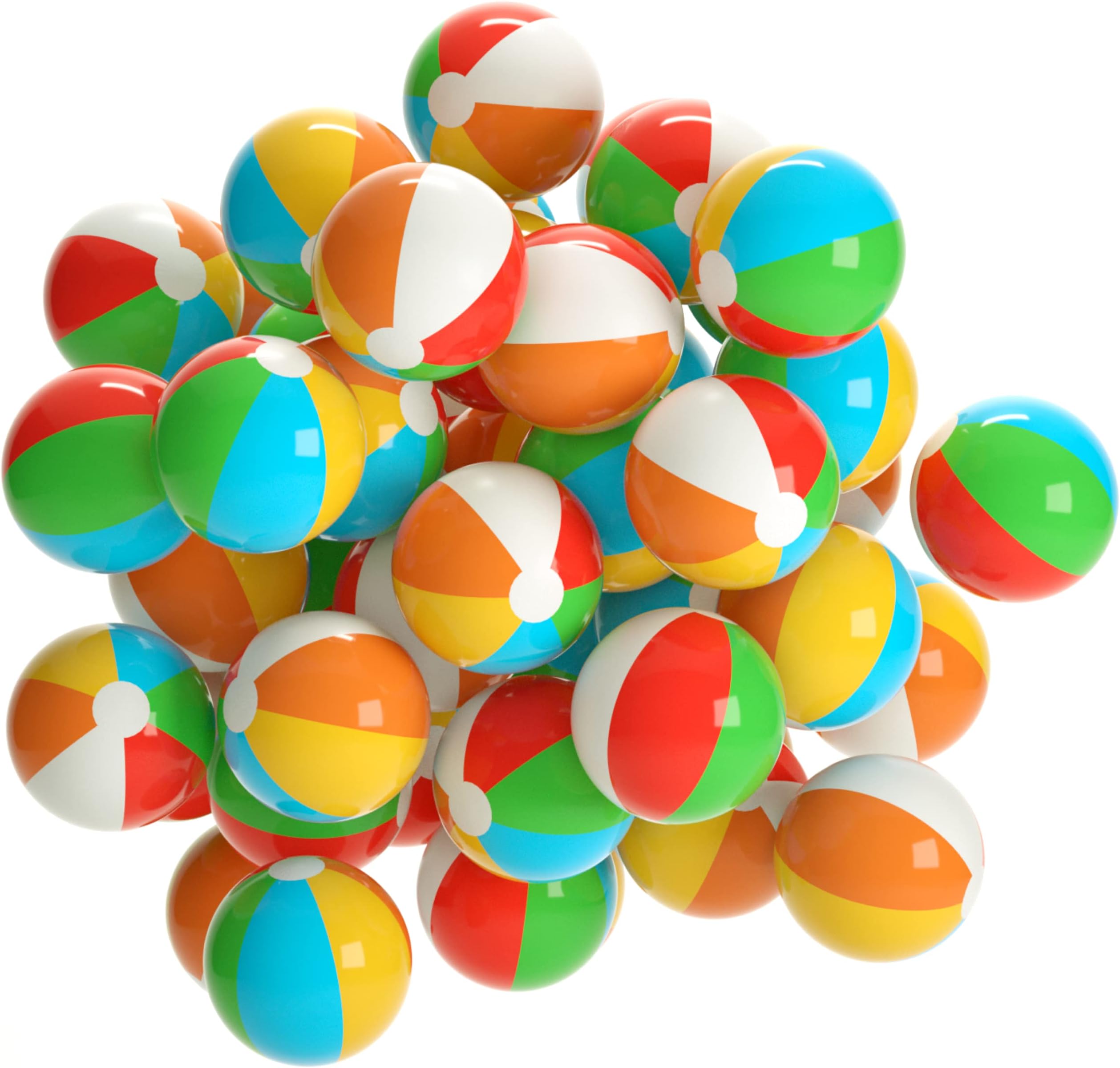 Top Race Large Beach Balls Bulk Pack - Big Inflatable Beach Ball 12 Inch - Giant Beach Ball for Kids, Pool, Summer Party Favors, and Water Games