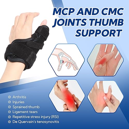 Miniatura 2 de Férula para el pulgar, soporte para el pulgar CMC, férula espica para el pulgar para tendinitis de Dequervains, artritis, túnel carpiano, esguince,