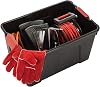 Iris Ohyama, Large Storage Boxes with Lids, Garage Storage Boxes, Closing Clips, 60L/3Pack, BPA Free, W59 x D39.5 x H35.5cm, SIA-60