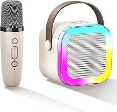 VEHOP Party POP Karaoke Bluetooth Speaker with 10W RMS Stereo Sound, Wireless Mic with 4 Voice Changing Modes, RGB Lights,...