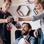 Upside Down Wine Glass Unique & Funny Wine Glasses Gifts for Women & Men | Novelty Inverted Wine Glass,Perfect for Birthday Wedding Holiday Parties & Bar Decor,Gag White Elephant Gift for Wine Lovers