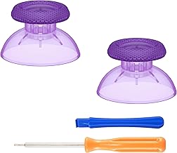 eXtremeRate Clear Atomic Purple Replacement Thumbsticks for PS5 Controller, Custom Analog Stick Joystick Compatible with P...