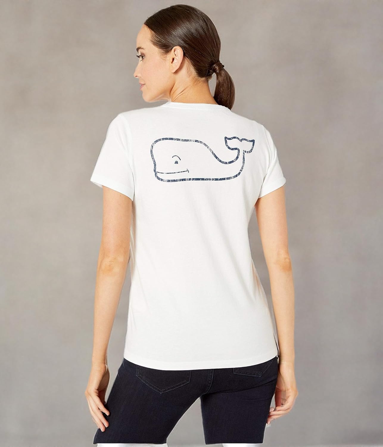 Vineyard Vines Womens Short-Sleeve Vintage Whale Pocket Tee - Image 2