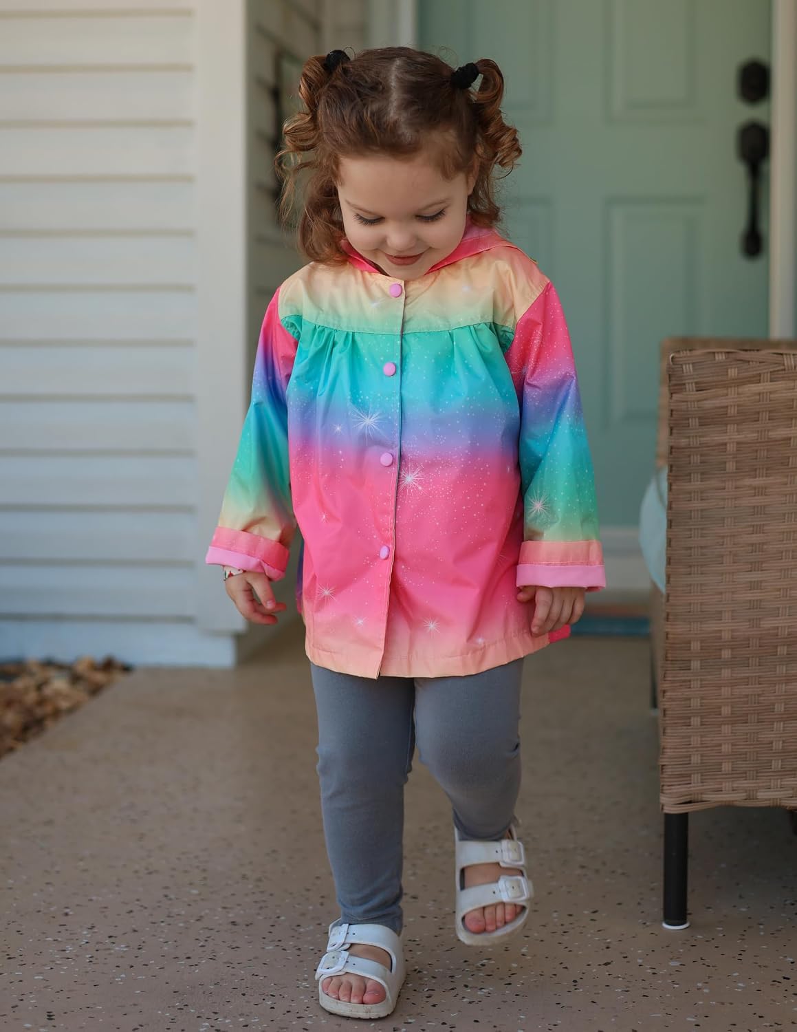 Arshiner Girl Baby Kid Waterproof Hooded Coat Jacket Outwear Raincoat Hoodies
