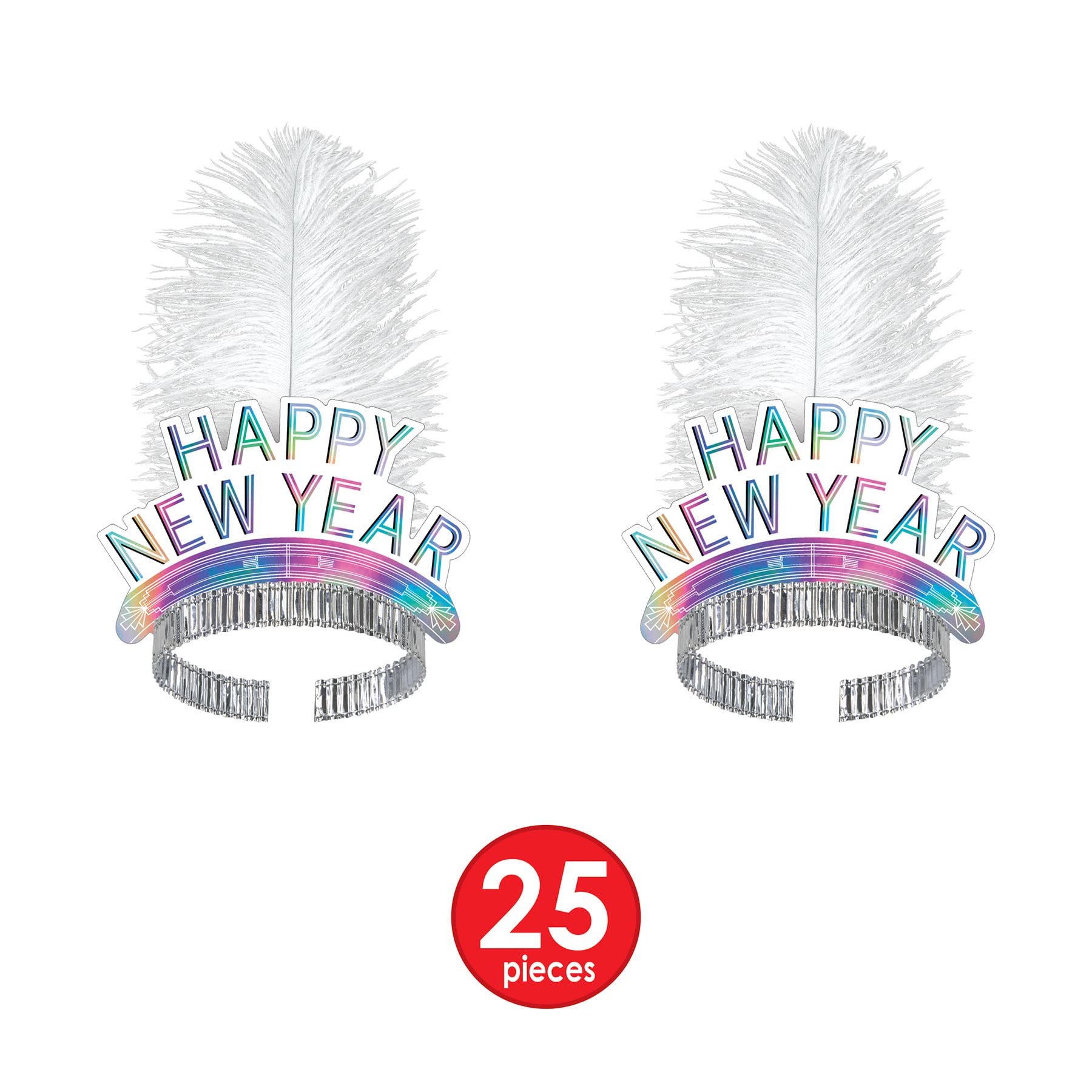 Beistle 80225-50 Razzle Dazzle Silvester Sortiment für 50 Personen NYE Party Supplies – Hüte, Tiaras, Hörner, Perlen, Papier Kunststoff Folie Federn, Mehrfarbig