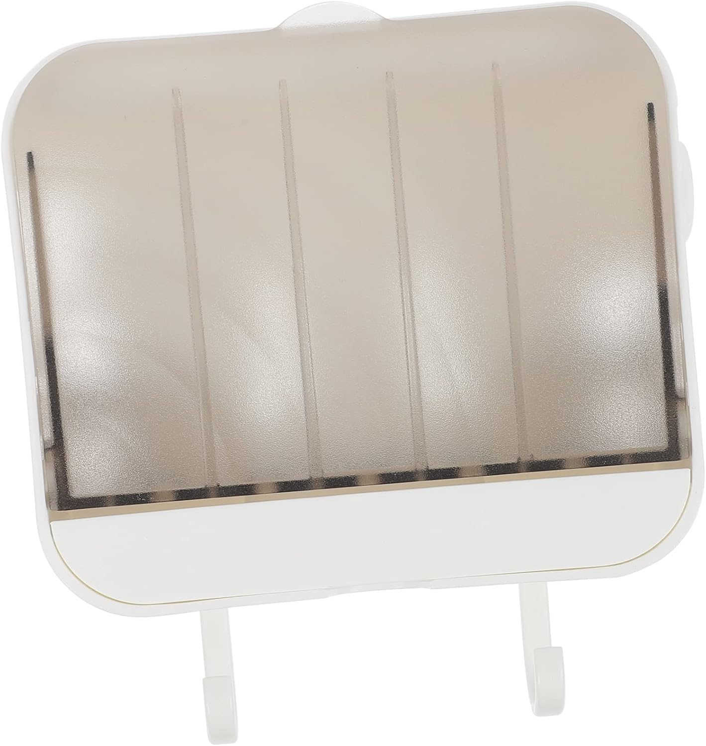 Zerodeko 1Set Multipurpose Wall Mounted Toiletry Storage Rack Nail Kitchen Organizer with Two Hooks Space Saving Design Drainage Hollow out Style for Towels and Bath Balls
