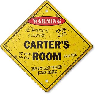 Carter's Room Vintage Crossing Sign Xing Plastic Rustic kids bedroom children's
