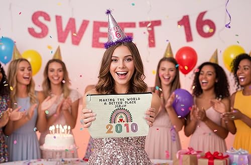 Miniatura 2 de Dulces 16 regalos para niñas, bolsas de maquillaje para niñas, decoraciones de feliz cumpleaños 16 para adolescentes, ideas de regalo para hija,