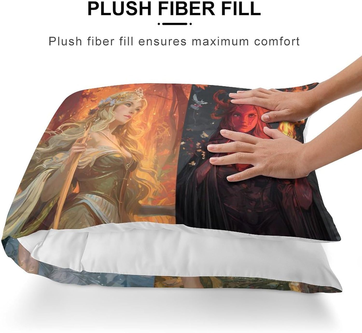 Four Seasons Goddess Body Pillow Cover Long Cushion 18.9x53.1 Inch