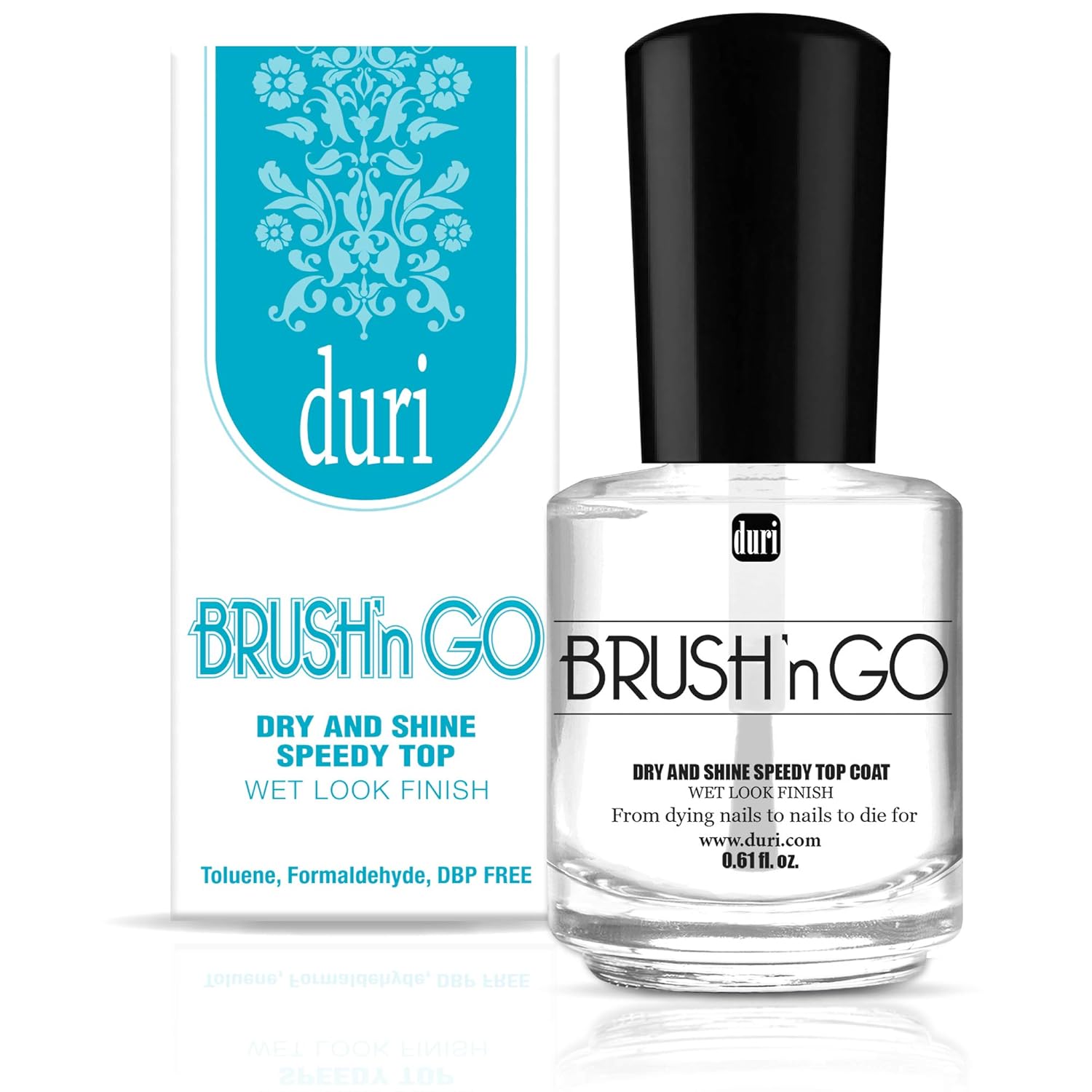 duri Brush’n GO Fast Dry and Shine Speedy Top Coat - Shiny Manicure, Protect Nails from Smudging, Hydrate, Nourish Cuticles, Non Chipping (0.61 fl.oz.) : Beauty & Personal Care