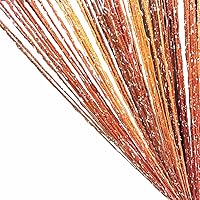 Vista 15 de Cortina decorativa separadora de ambientes, diseño de cadenas con flecos de cristal, 78.7 x 39.3 pulgadas, de Eve Split