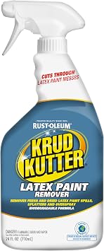 Krud Kutter Latex Paint Remover Spray, 24 oz, Removes Dried and Fresh Latex Paint from Floors, Tile, Wood and Hard Surfaces, Easy to Use Spray for Paint Cleanup and Surface Prep