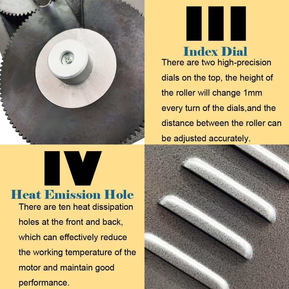 HayWHNKN Electric Jewelry Rolling Mill Machine 7.48''/190mm Jewelry Making Flake Pressing Press Gold Making Rolling Mill Machine for Gold, Silver, Copper 3HP 110V 2.2KW