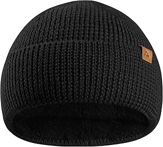 Merino Kindermütze mit Fleece, Wintermütze Jungen & Mädchen, Atmungsaktive Merino Mütze, Gefütterte Beanie Mütze Kinder, Unisex