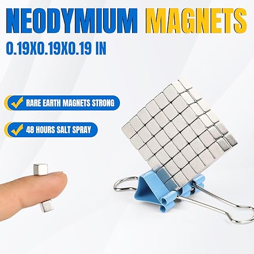 Miniatura 10 de LOVIMAG Imanes de neodimio fuertes, imanes pequeños para nevera, pizarra, ciencia, manualidades, oficina y bricolaje, paquete de 50 unidades