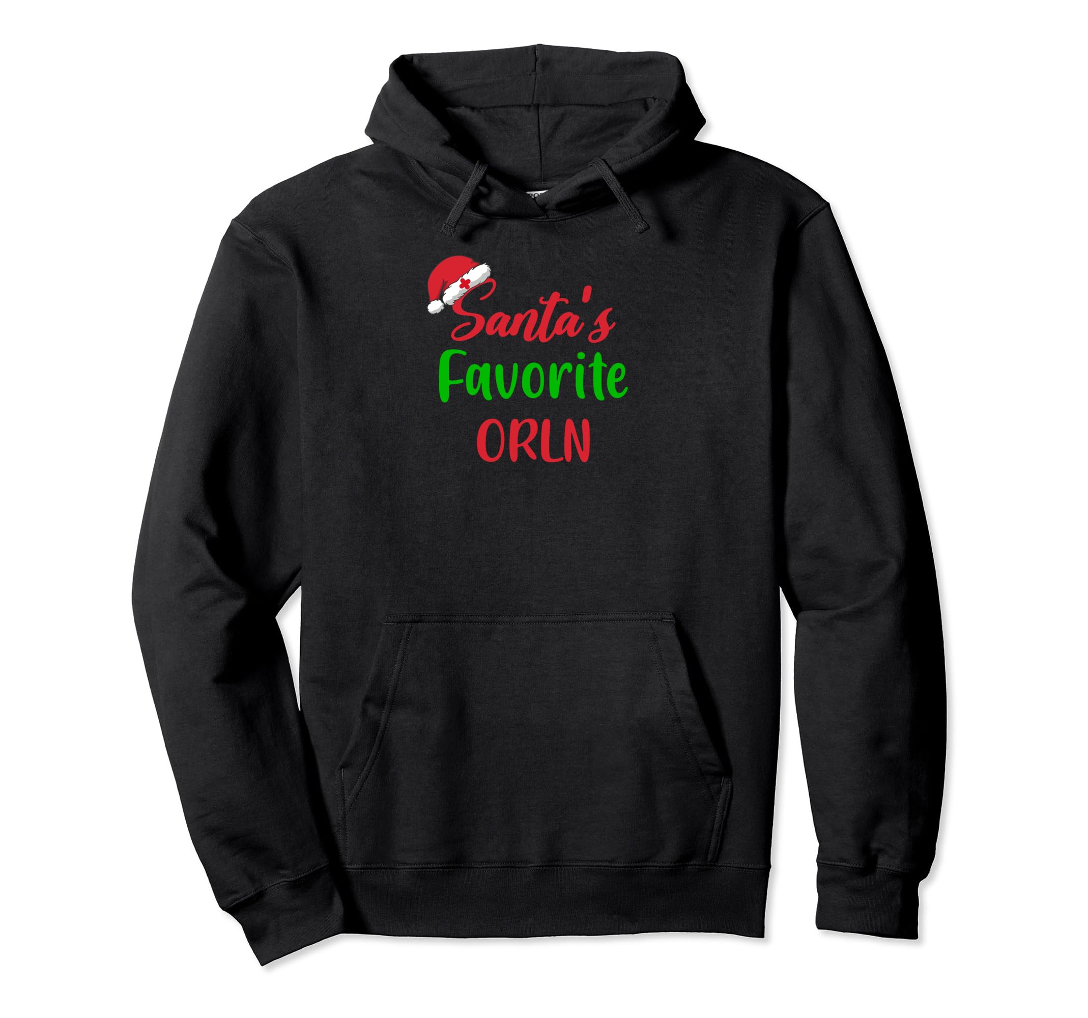Santas Favorite ORLN Funny Gift Pajama Christmas Pullover Hoodie