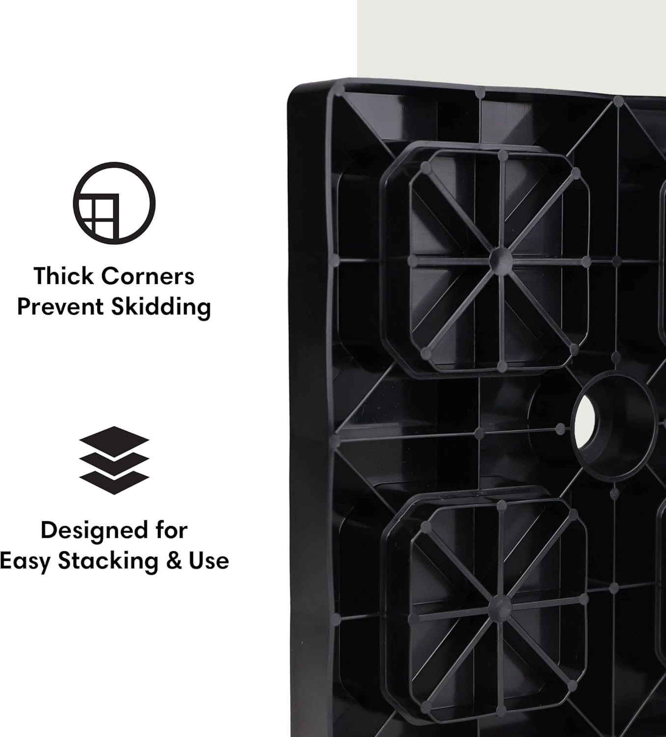 LevelMate Extra-Wide Heavy-Duty Stackable Leveling Blocks – Compatible with Single Wheels, Double Wheels, Hydraulic Jacks, Tongue Jacks – RV Stacking Blocks Pack of 10