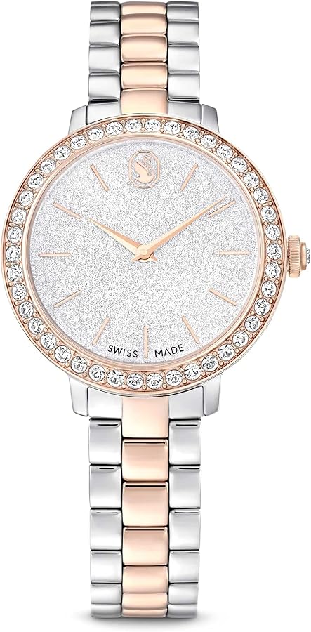 Amazon.com: Swarovski Watch, Swiss Made, Metal Bracelet, Silver